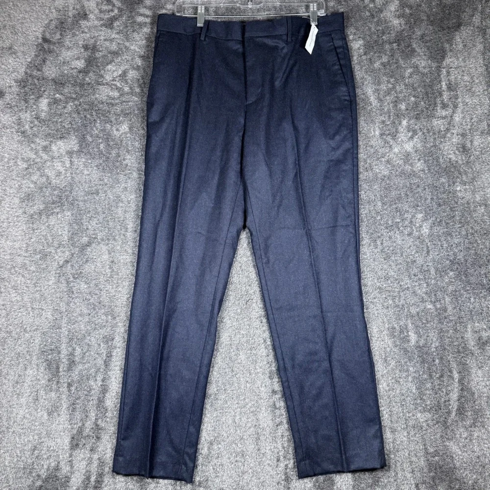 Banana Republic VBC Vitale Barberis Canonico 120s Wool Pants NWT 33x30 Navy